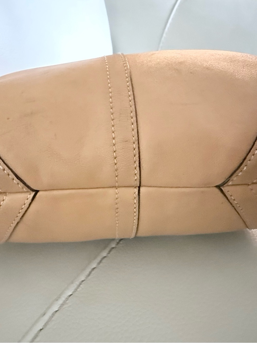 Coach Tan Leather Crossbody with Silver hardware. - Picture 6 of 12
